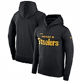 Men's Pittsburgh Steelers Nike Property Of Performance Pullover Hoodie Black,baseball caps,new era cap wholesale,wholesale hats